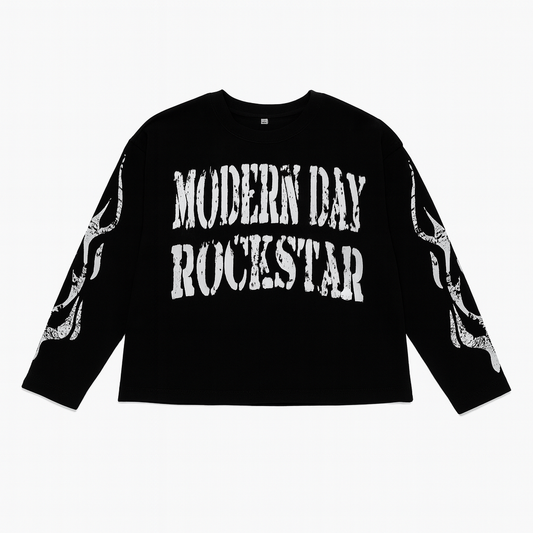 ROCKSTAR WAFFLE KNIT L/S