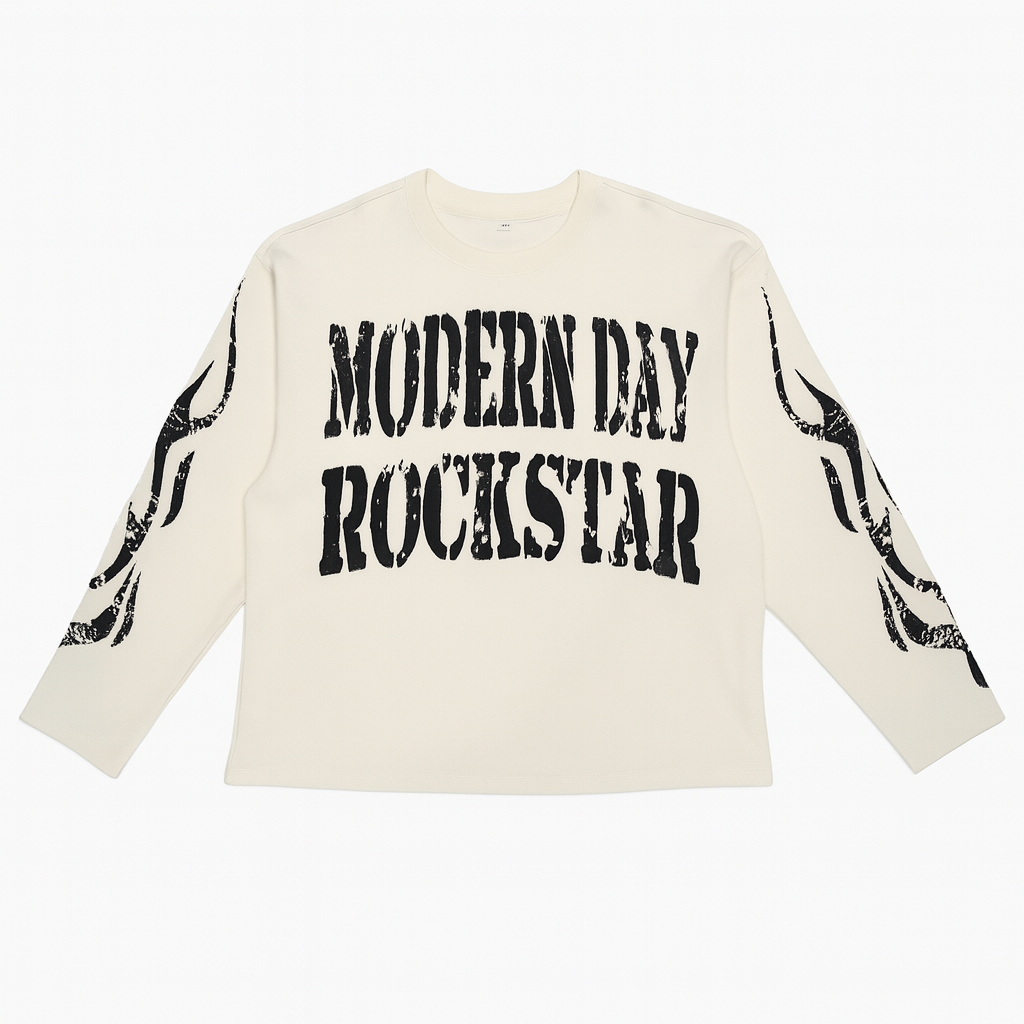 ROCKSTAR WAFFLE KNIT L/S