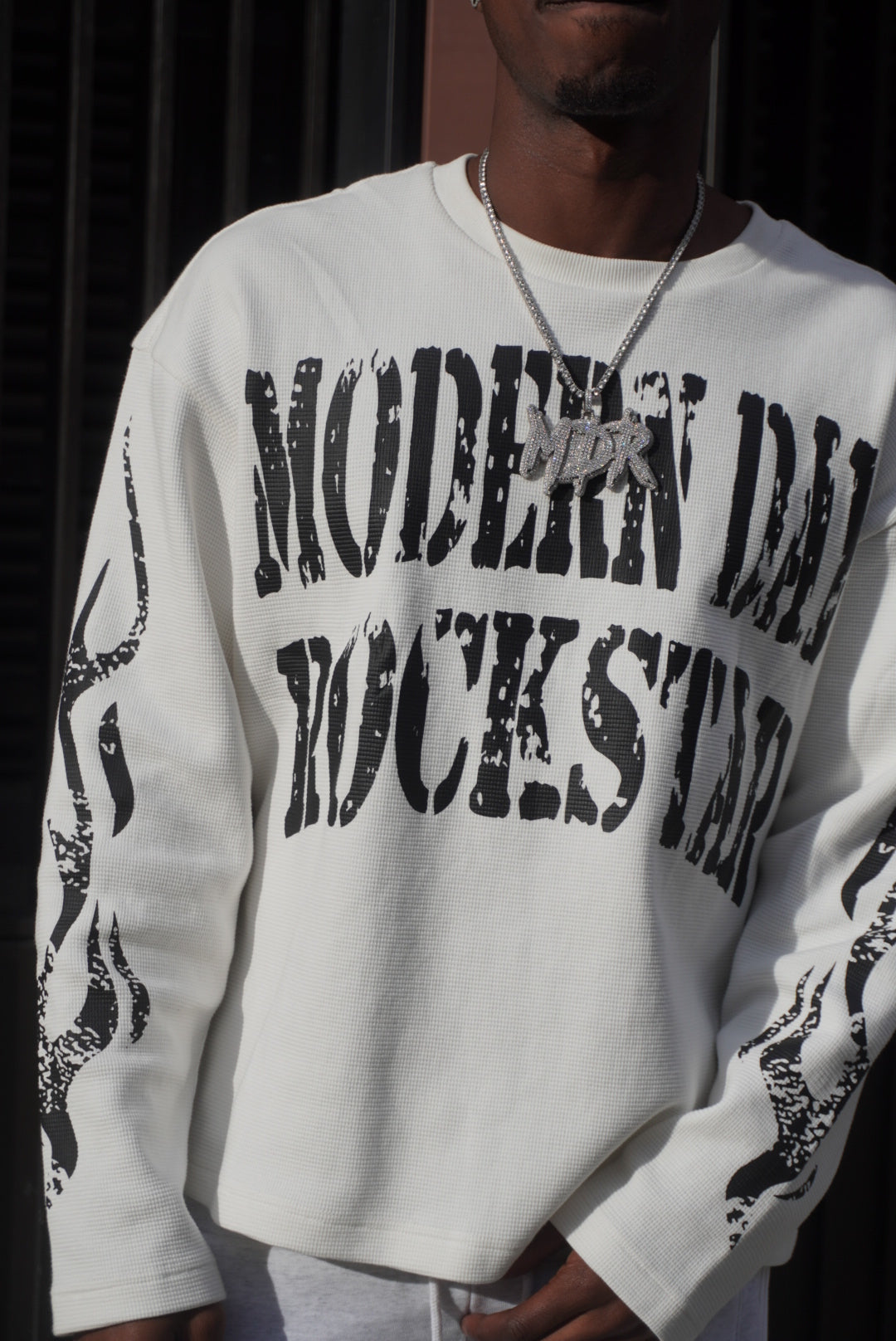 ROCKSTAR WAFFLE KNIT L/S
